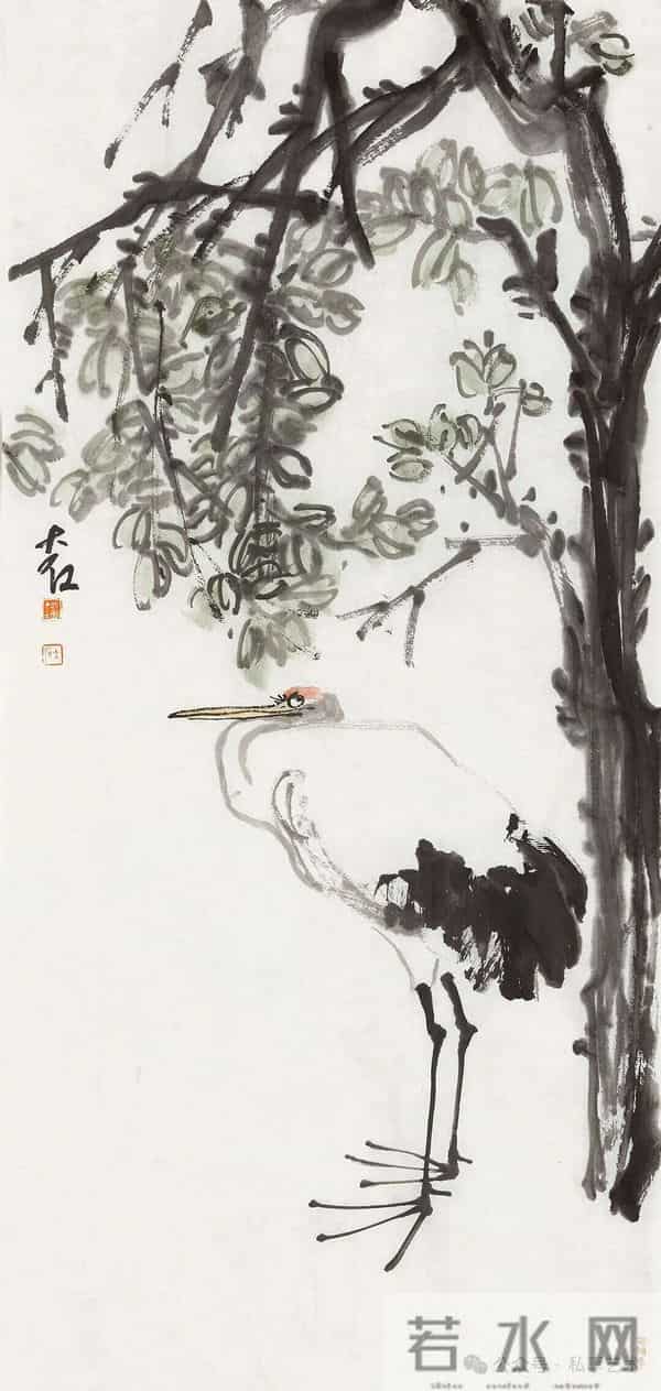 品鉴丨刘大石·常与鹤为群