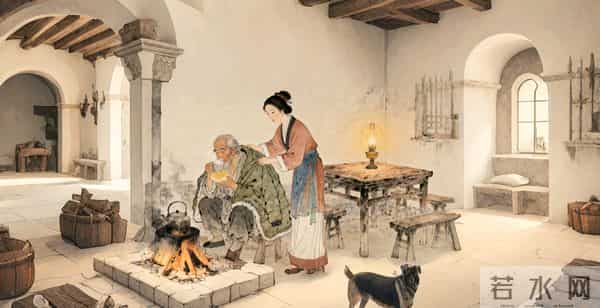 民间故事：寡妇给乞丐饭，乞丐临终赠破碗，碗中映出亡夫身影