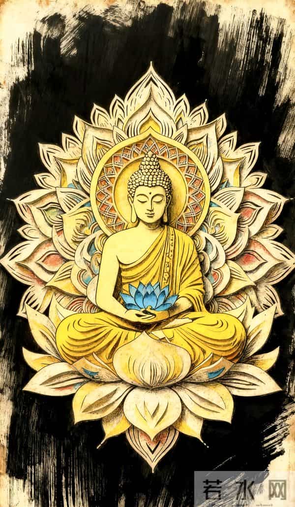 高清封神！纸刻佛陀+曼陀罗莲座，禅意壁纸天花板