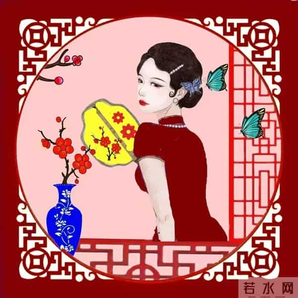 旗袍美女剪纸：一衣风骨，半世风情