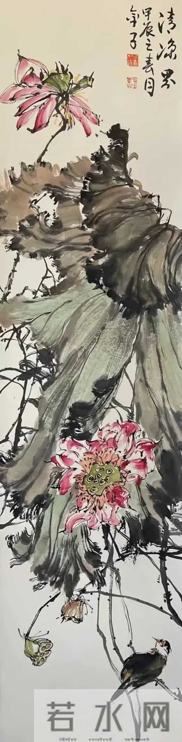 细腻与豪放：画家刁金的大写意花鸟世界