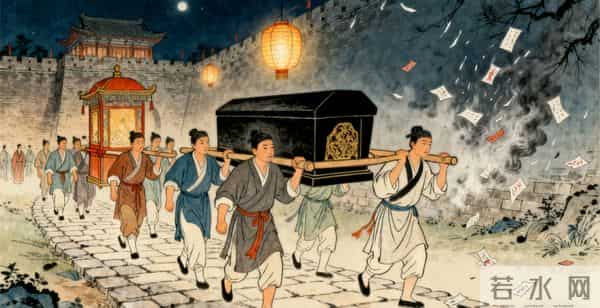 民间故事：轿夫抬棺，遇红白双轿拦路，换道后救下主顾魂魄
