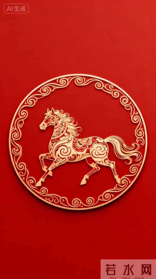 高清手机壁纸｜鬃扬千缕霞，蹄奋万里辉（金骏贺春）