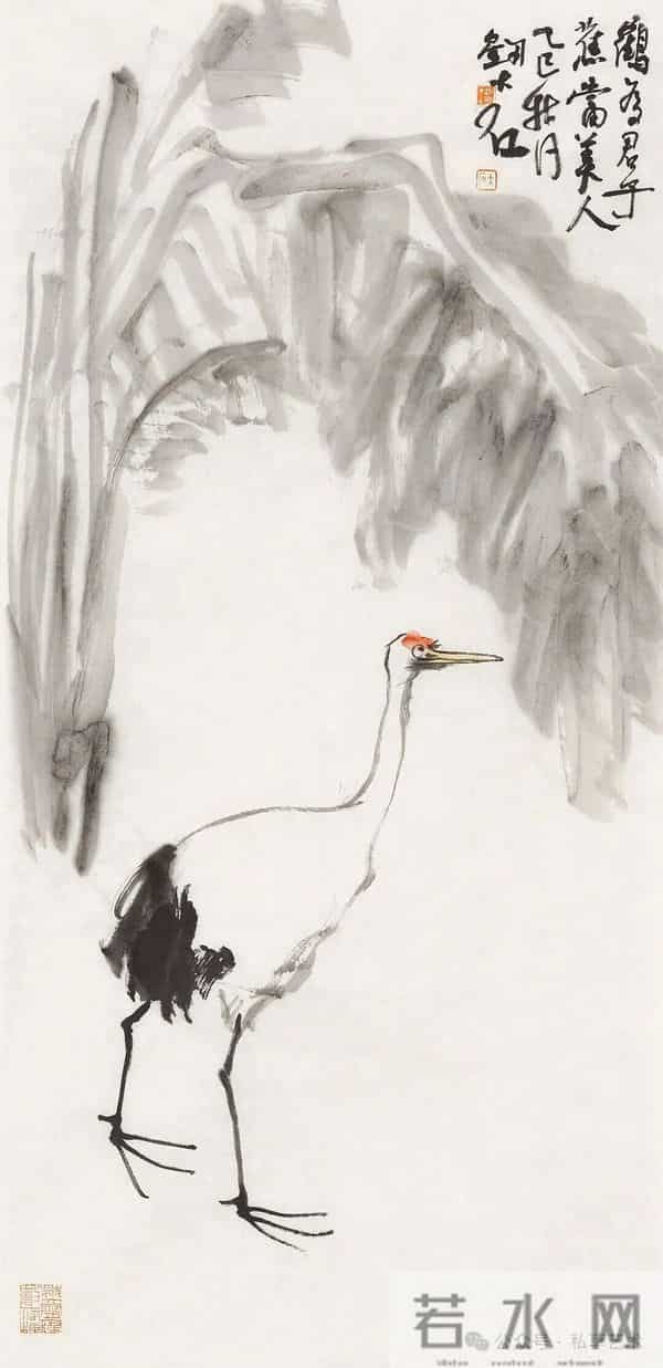 品鉴丨刘大石·常与鹤为群