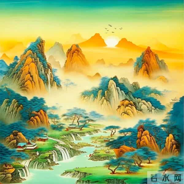 山水风景微信头像｜东方艺术，千里江山只此青绿！