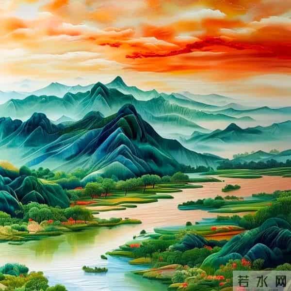 山水风景微信头像｜东方艺术，千里江山只此青绿！