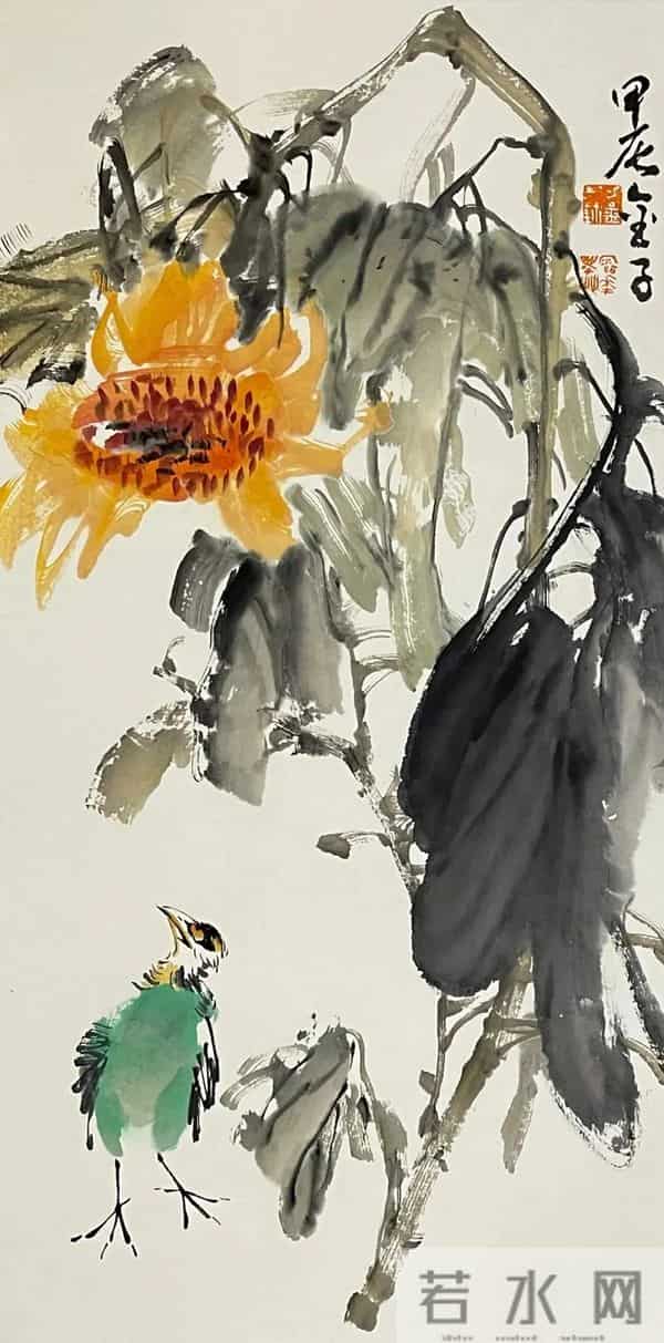 细腻与豪放：画家刁金的大写意花鸟世界