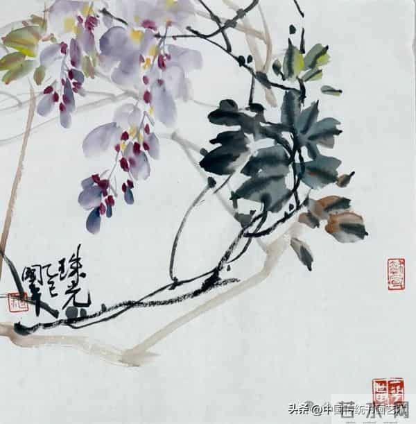 一平尺花鸟画小画构图（50幅学习版）