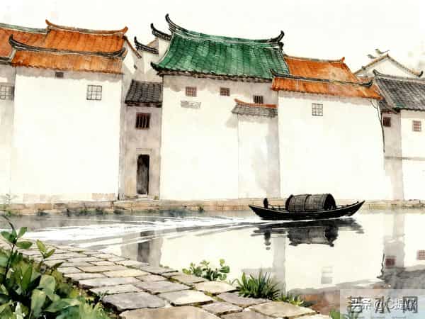 新中式水彩风格建筑集