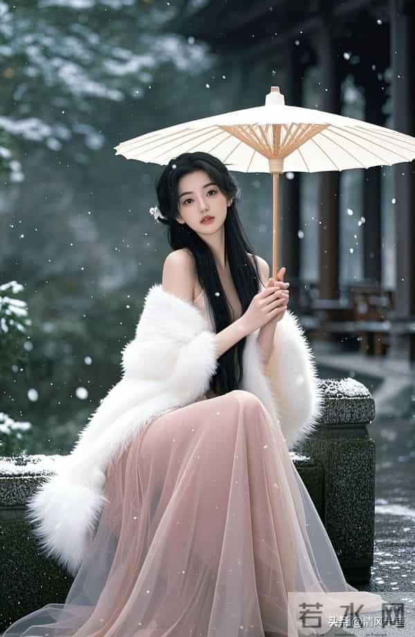 清风续句诗-玉屑斜穿伞骨边，轻沾衣袂若云烟。回眸忽觉凉风至