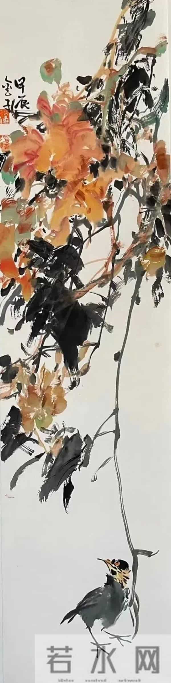 细腻与豪放：画家刁金的大写意花鸟世界