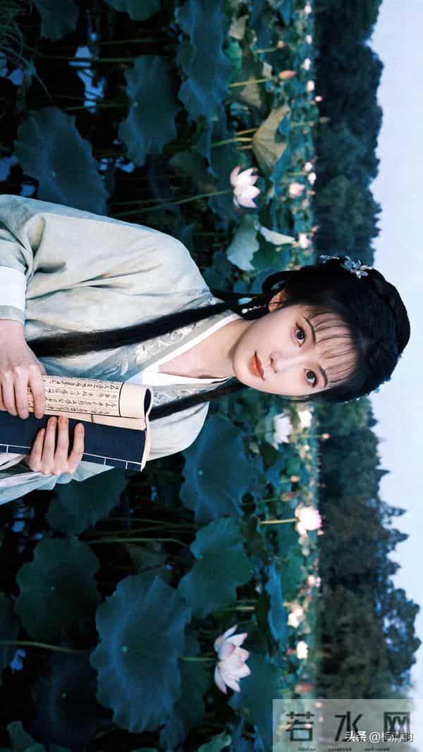 谁懂啊！这池荷风里的姑娘，就是从《红楼梦》走出来的潇湘妃