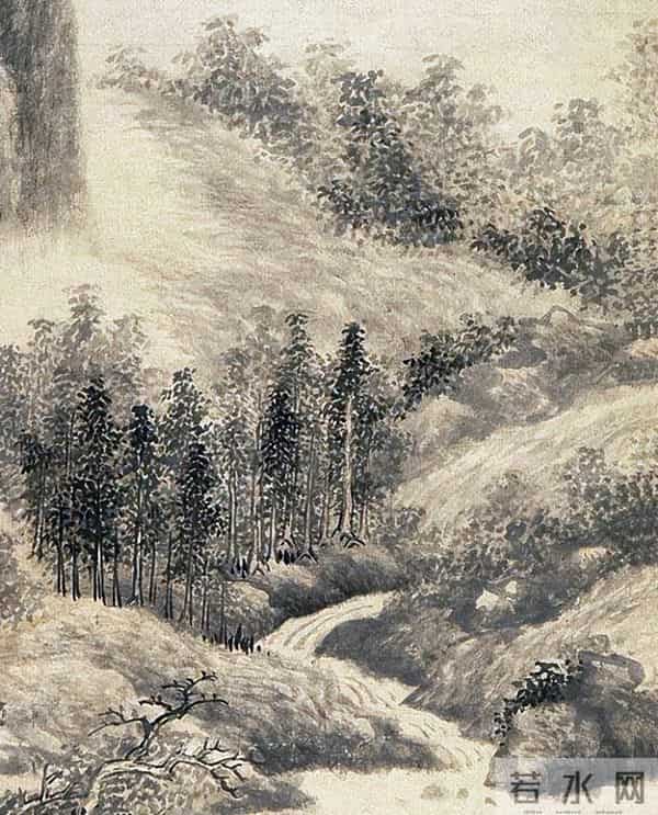 喜欢他的画风，就临仿一幅他的山水画