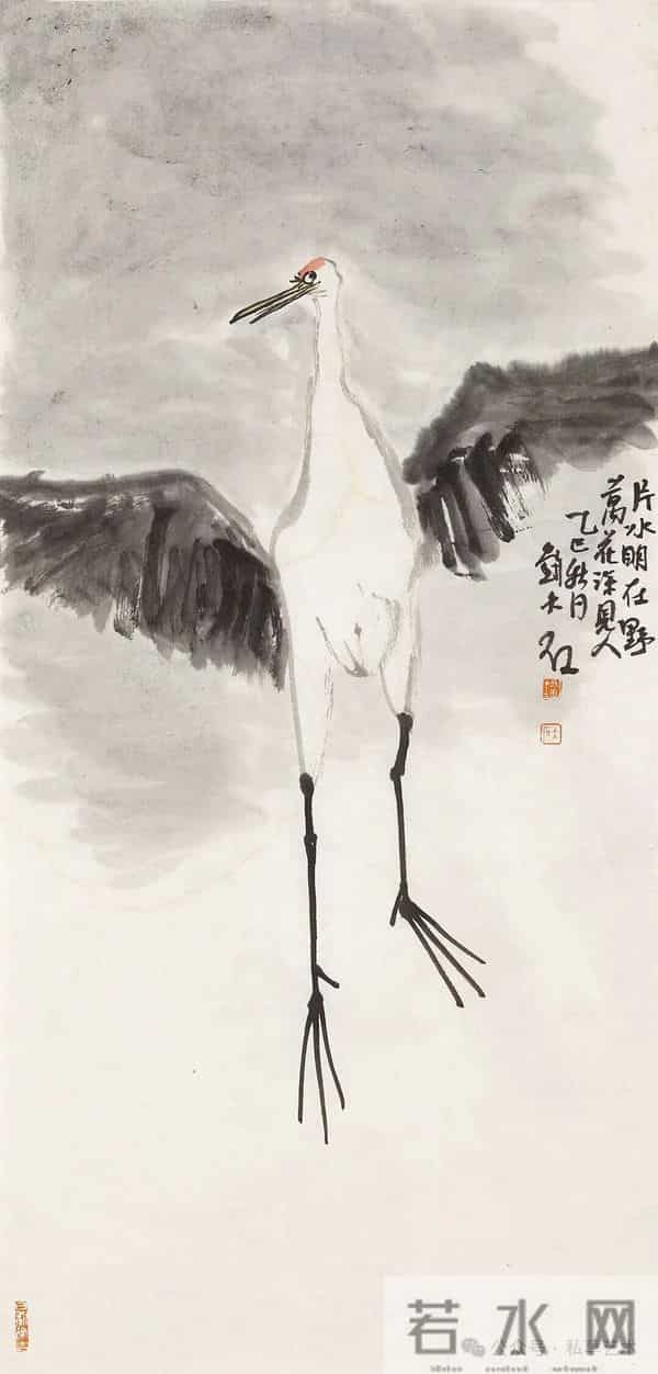 品鉴丨刘大石·常与鹤为群