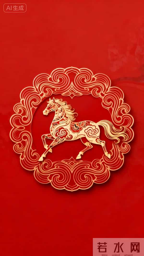 高清手机壁纸｜鬃扬千缕霞，蹄奋万里辉（金骏贺春）