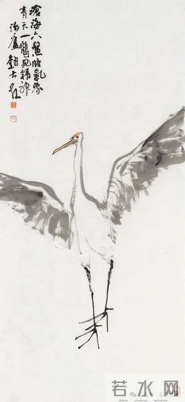 品鉴丨刘大石·常与鹤为群