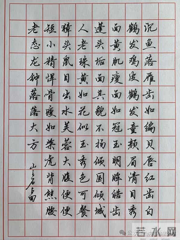 漂亮的硬笔行书，叫我怎么夸你？