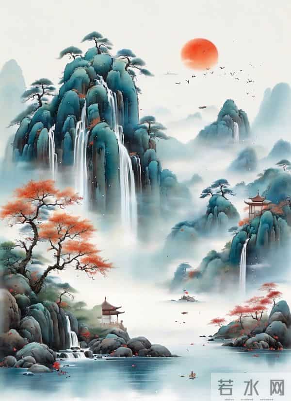 这水墨里的秋山，是刻在骨子里的诗意！