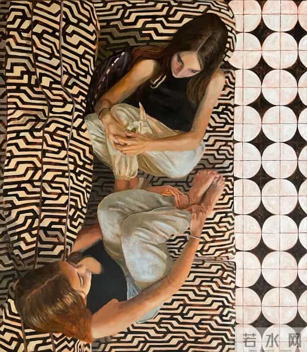 俯视下掩盖的情绪，色彩布局拉开的空间距离感，好独特的视角！