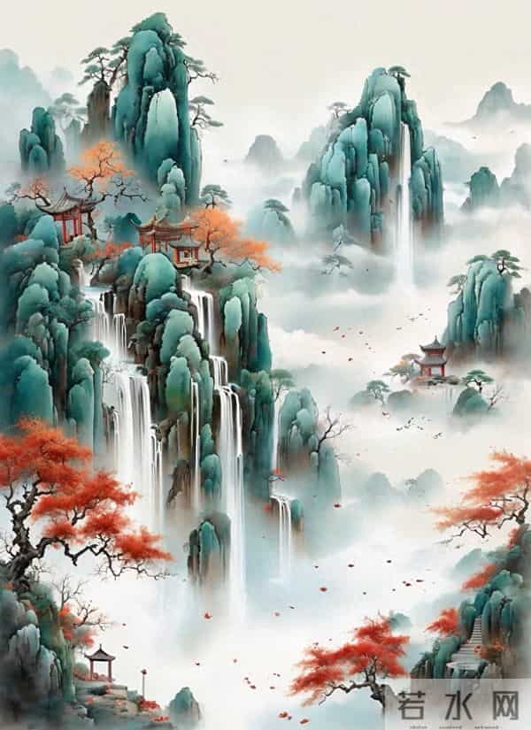 这水墨里的秋山，是刻在骨子里的诗意！