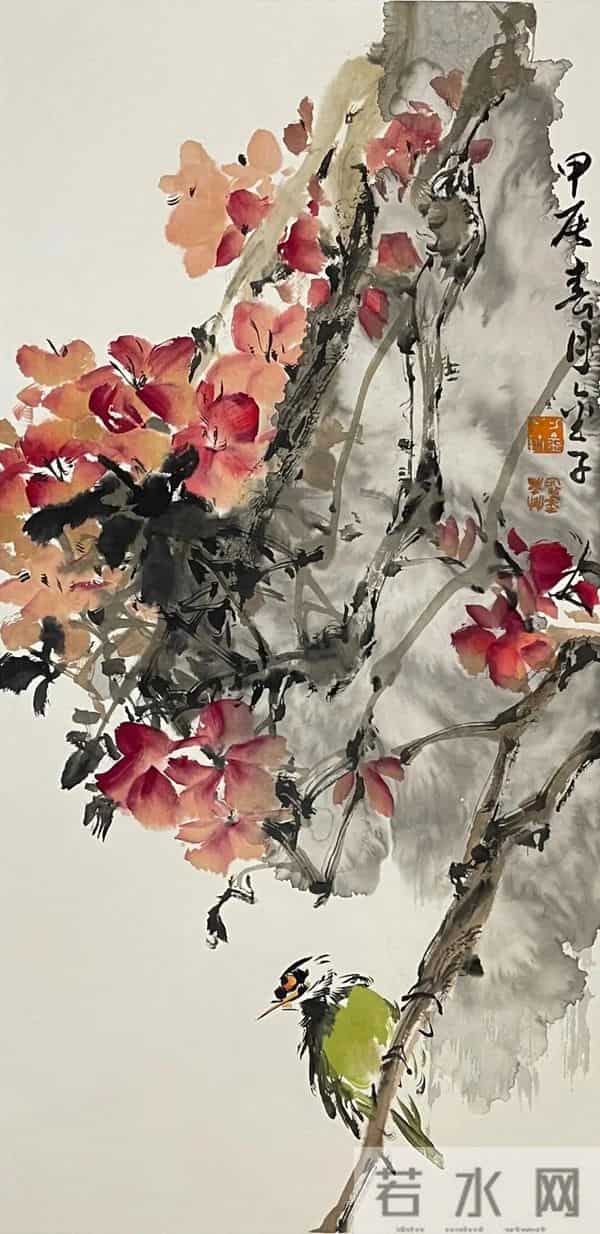 细腻与豪放：画家刁金的大写意花鸟世界