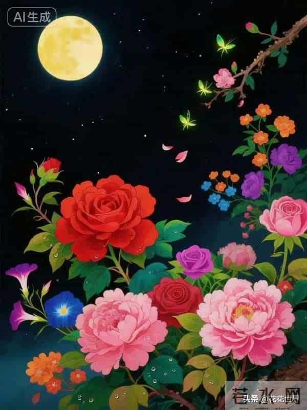 花开富贵喜气盈门，财运临门，事业有成，阖家幸福，平安顺遂