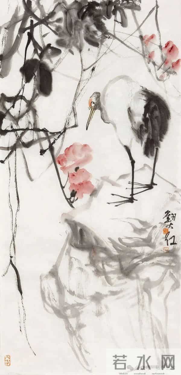 品鉴丨刘大石·常与鹤为群