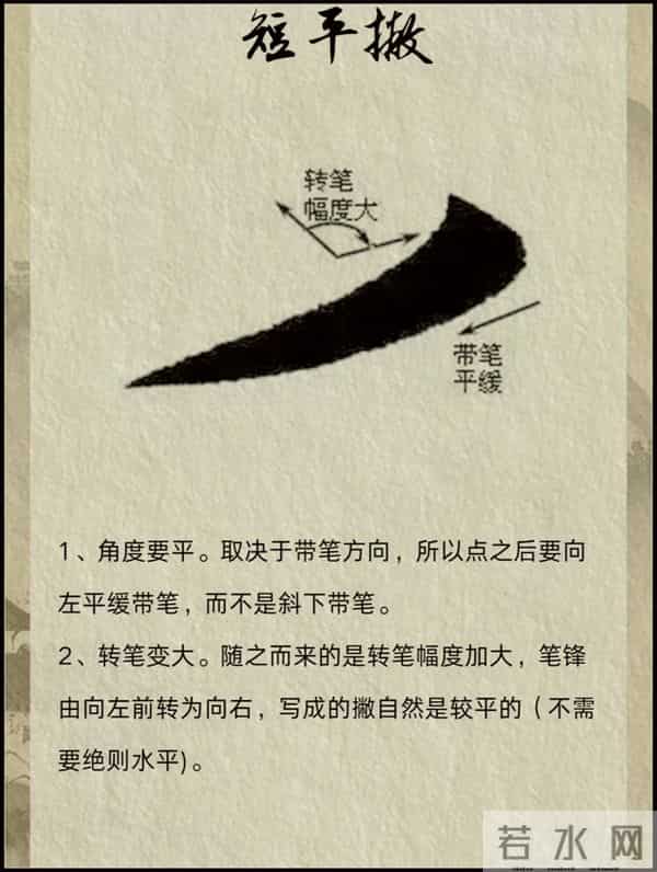 毛笔新手必学！超详细"横"笔画写法教程