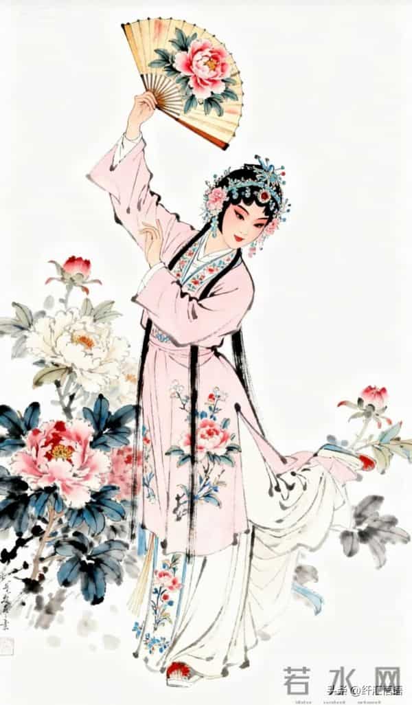 古装戏曲人物画