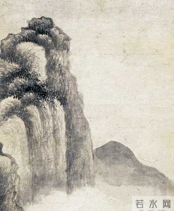 喜欢他的画风，就临仿一幅他的山水画