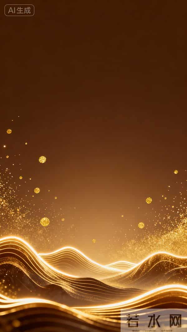 高清手机壁纸｜素影凝朝露，金波泛夕阳（棕彩金浪）