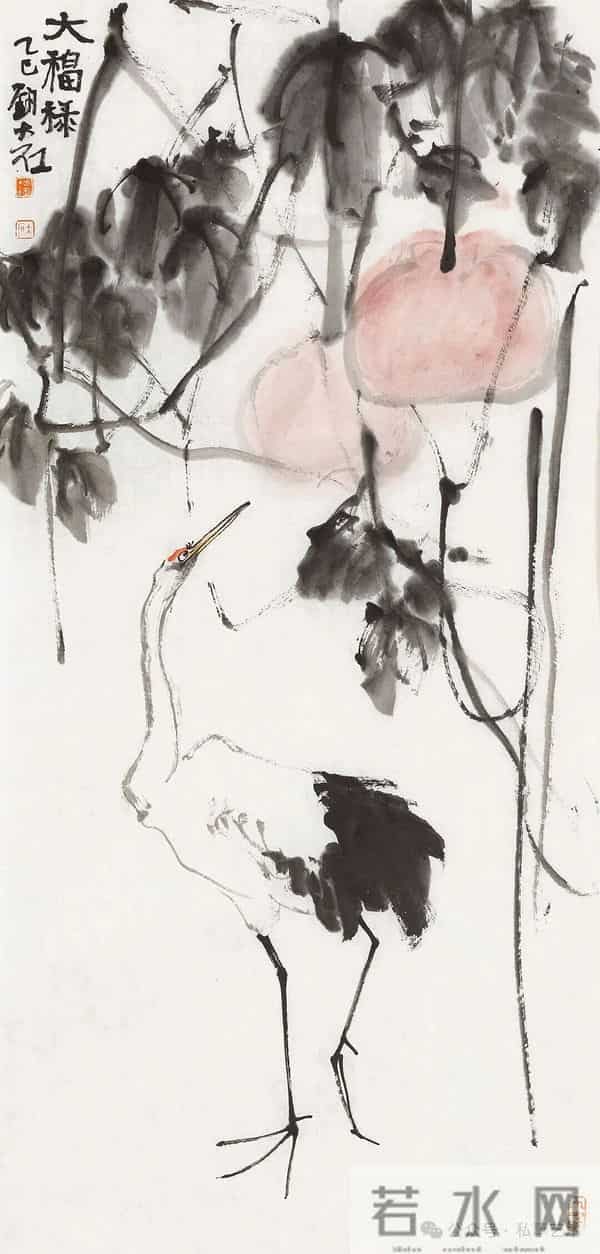 品鉴丨刘大石·常与鹤为群