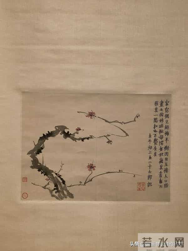 金农小品两幅《红梅》《山中晴雪》