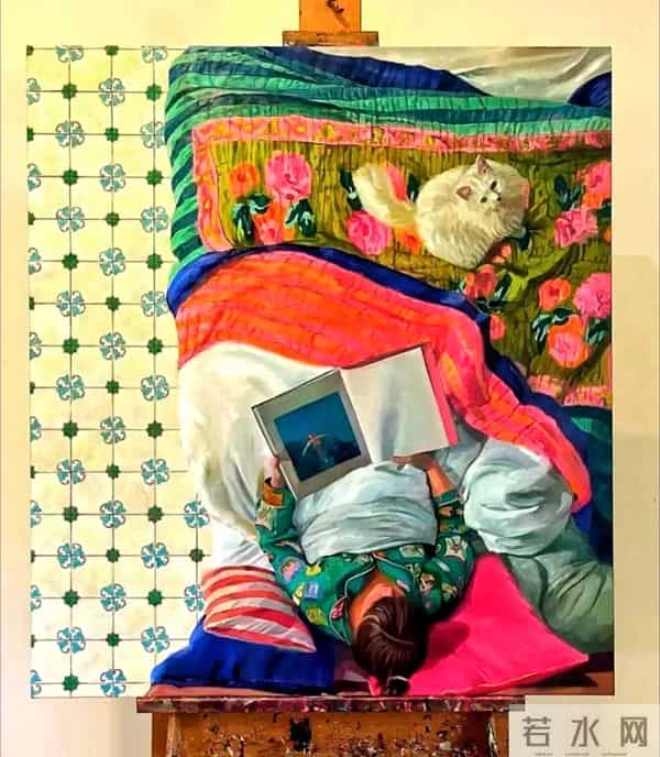 俯视下掩盖的情绪，色彩布局拉开的空间距离感，好独特的视角！