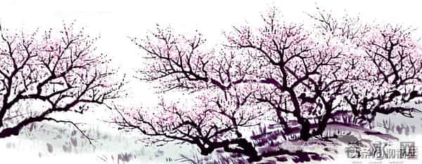 传统山水画《泗水寻芳图》