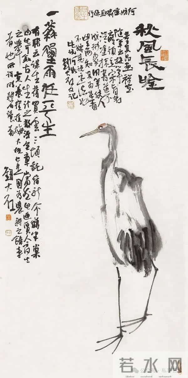 品鉴丨刘大石·常与鹤为群