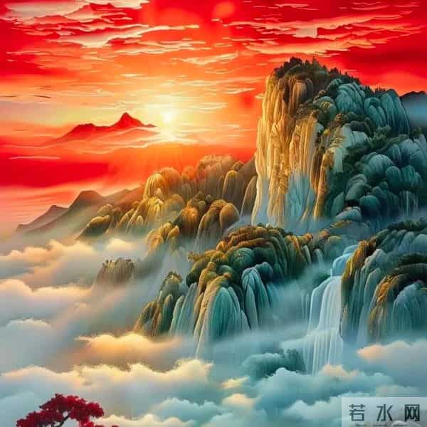 山水风景微信头像｜东方艺术，千里江山只此青绿！