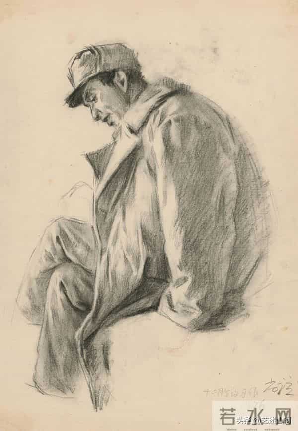 靳尚谊的素描就是扎实，没有花哨的技法，造型精准 神态饱满，18幅