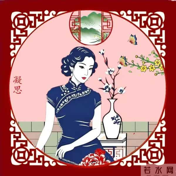 旗袍美女剪纸：一衣风骨，半世风情