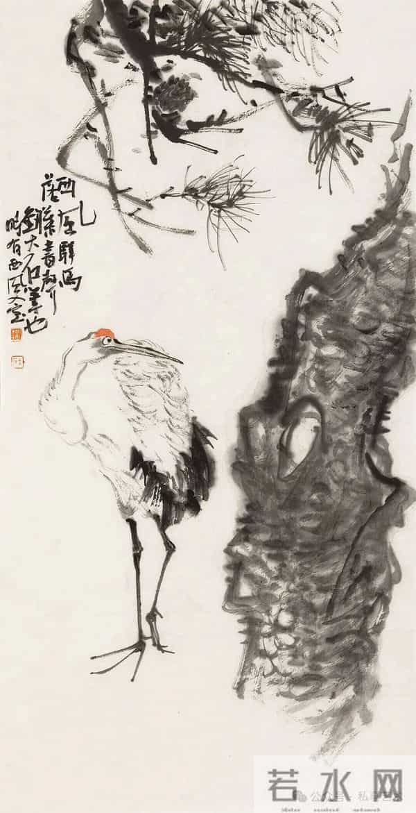 品鉴丨刘大石·常与鹤为群