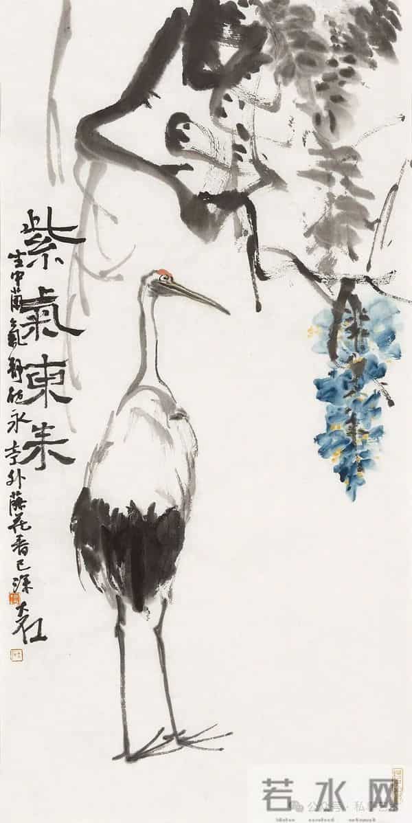 品鉴丨刘大石·常与鹤为群