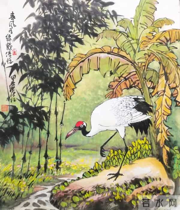 十幅小画，鹤承墨韵，画载仙风！