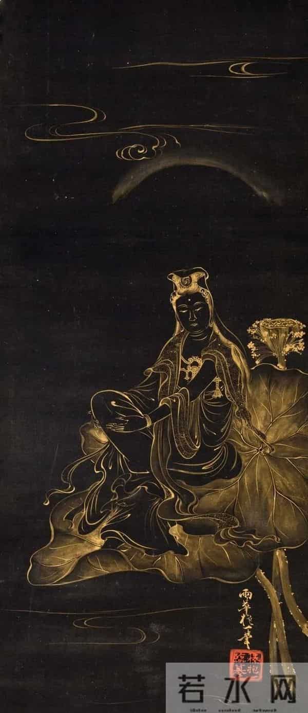 千江有水千江月，世界各大博物馆收藏的水月观音画像