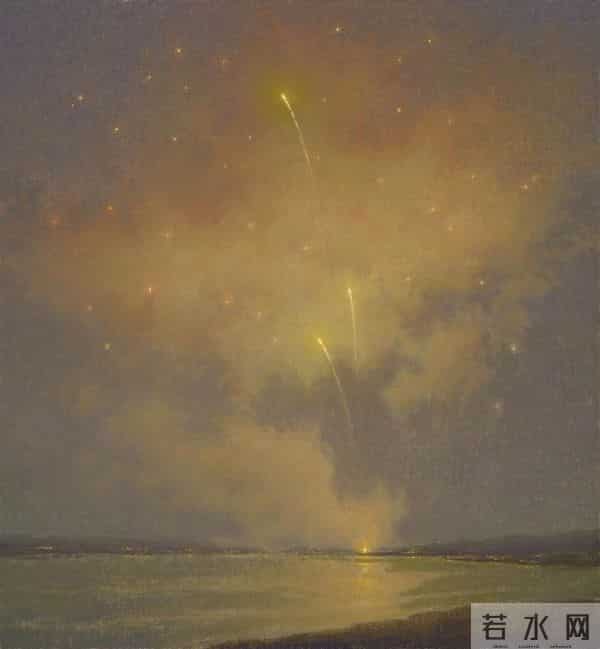 美丽绚烂的烟火也可以被画笔留住！美国画家Jennifer Moses作品赏