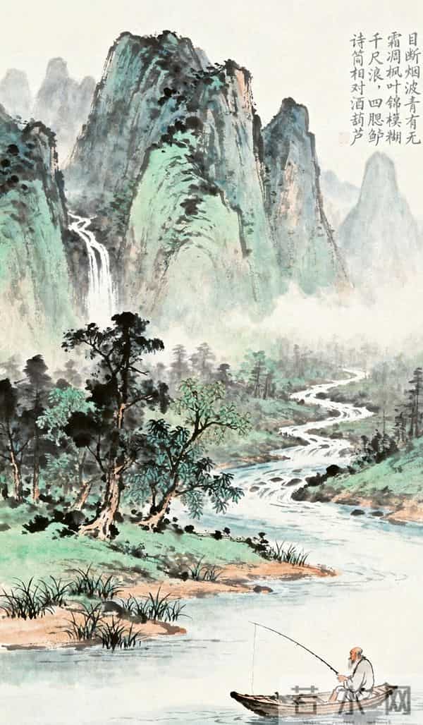 《渔父图轴》———吴镇