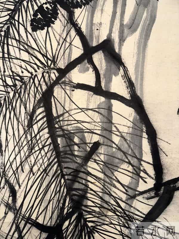 齐白石水墨 松鹰图