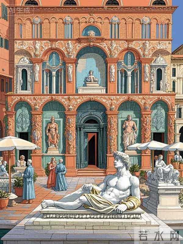 跟着插画去旅行—佛罗伦萨庭院的闲情逸致