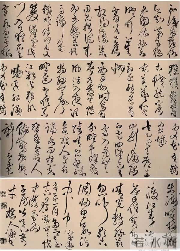 明代王铎草书《赠子房公诗卷》