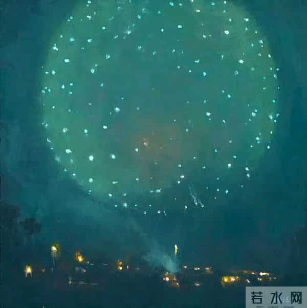 美丽绚烂的烟火也可以被画笔留住！美国画家Jennifer Moses作品赏