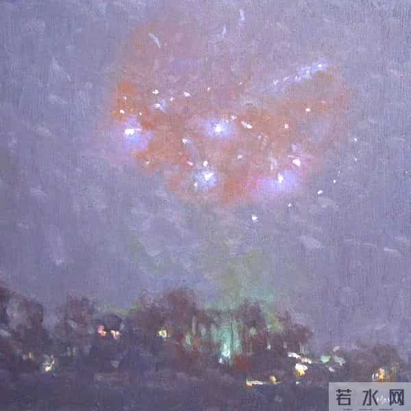 美丽绚烂的烟火也可以被画笔留住！美国画家Jennifer Moses作品赏